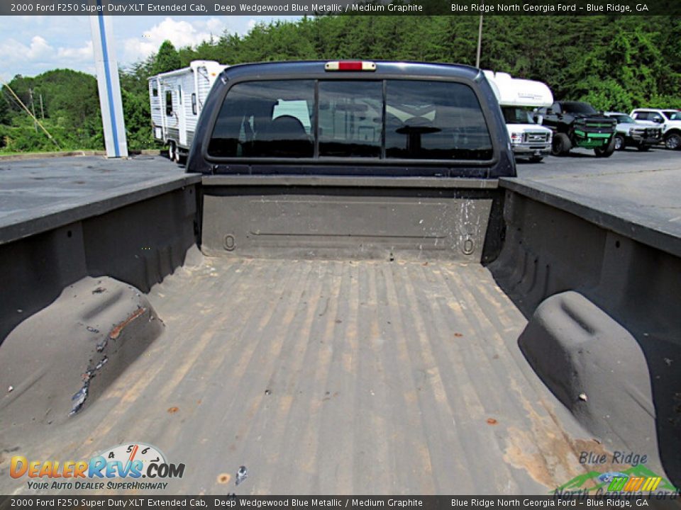 2000 Ford F250 Super Duty XLT Extended Cab Deep Wedgewood Blue Metallic / Medium Graphite Photo #13