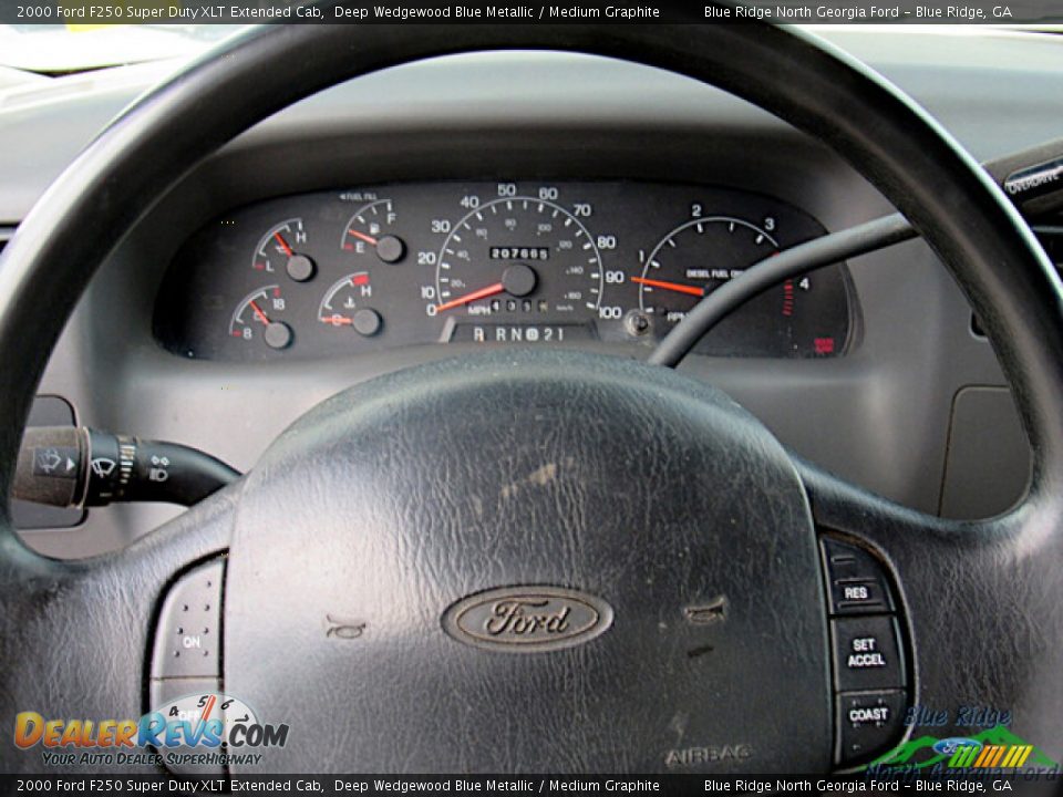 2000 Ford F250 Super Duty XLT Extended Cab Steering Wheel Photo #17