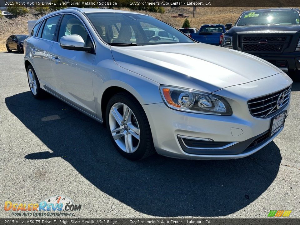 2015 Volvo V60 T5 Drive-E Bright Silver Metallic / Soft Beige Photo #1