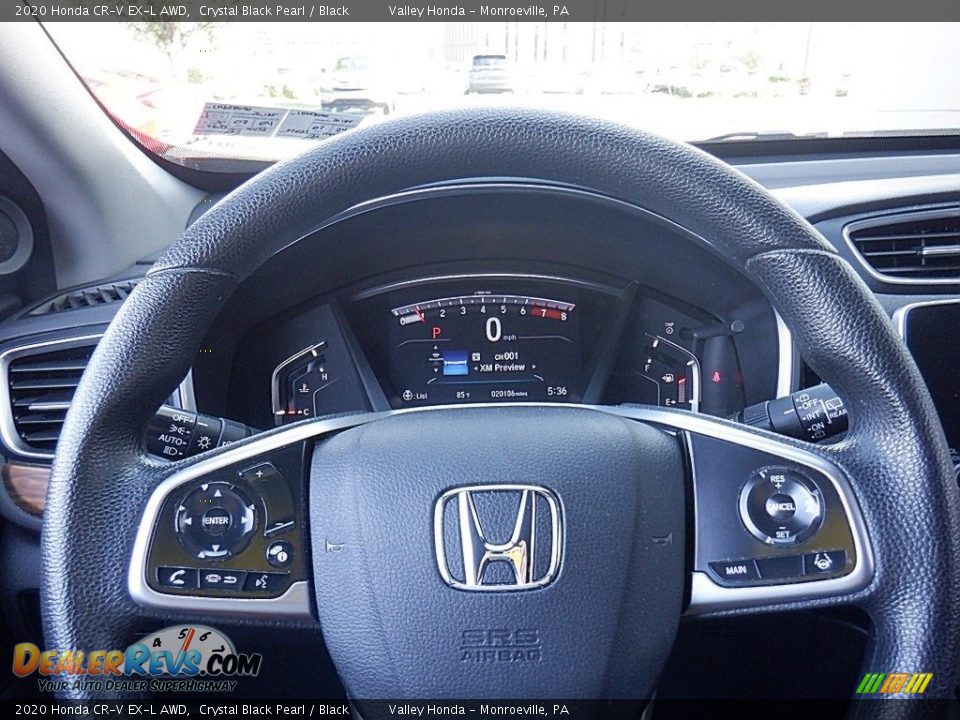 2020 Honda CR-V EX-L AWD Crystal Black Pearl / Black Photo #33