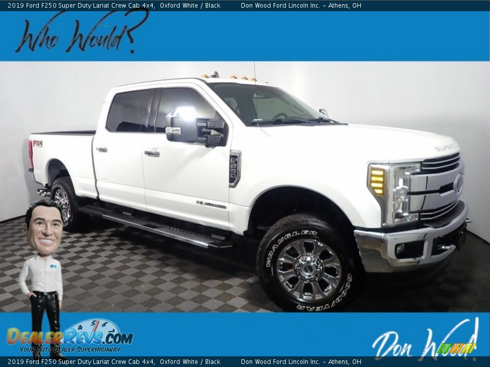 2019 Ford F250 Super Duty Lariat Crew Cab 4x4 Oxford White / Black Photo #1