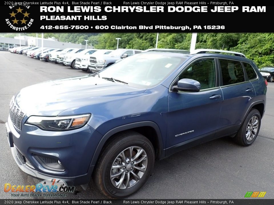 2020 Jeep Cherokee Latitude Plus 4x4 Blue Shade Pearl / Black Photo #1