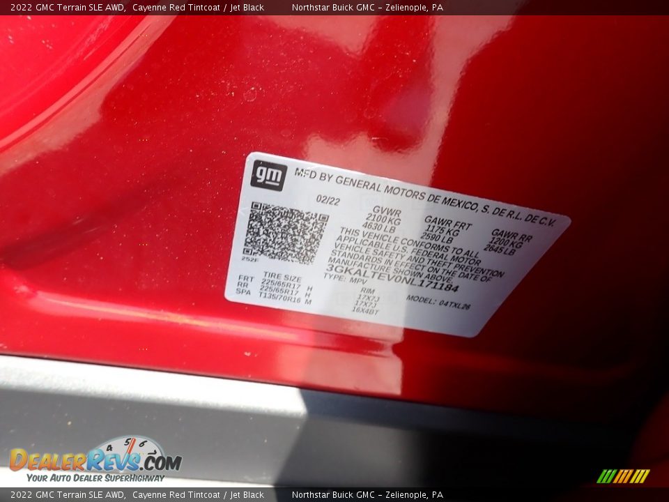 2022 GMC Terrain SLE AWD Cayenne Red Tintcoat / Jet Black Photo #30