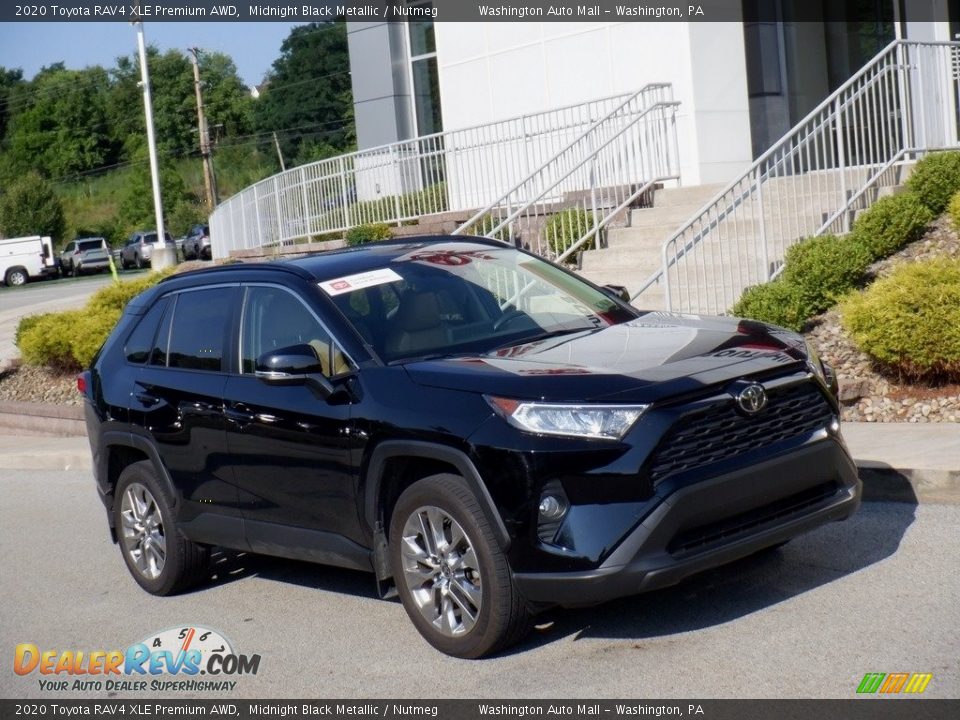 2020 Toyota RAV4 XLE Premium AWD Midnight Black Metallic / Nutmeg Photo #1