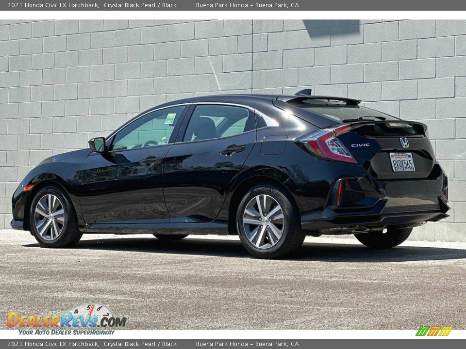 2021 Honda Civic LX Hatchback Crystal Black Pearl / Black Photo #6