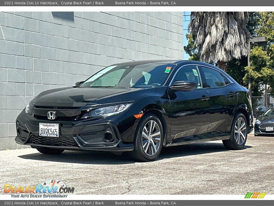 Front 3/4 View of 2021 Honda Civic LX Hatchback Photo #8