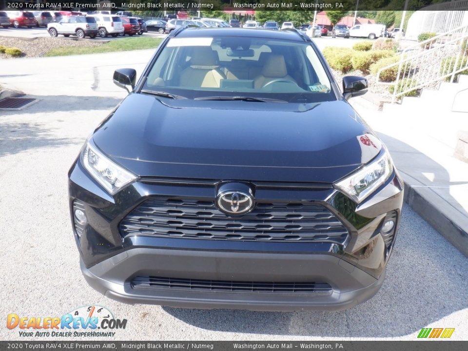 2020 Toyota RAV4 XLE Premium AWD Midnight Black Metallic / Nutmeg Photo #11