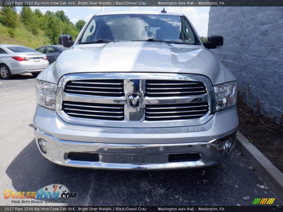 2017 Ram 1500 Big Horn Crew Cab 4x4 Bright Silver Metallic / Black/Diesel Gray Photo #6