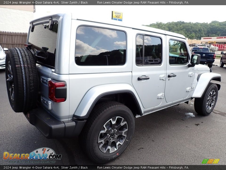 2024 Jeep Wrangler 4-Door Sahara 4x4 Silver Zynith / Black Photo #6