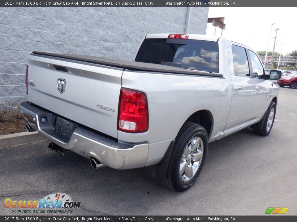2017 Ram 1500 Big Horn Crew Cab 4x4 Bright Silver Metallic / Black/Diesel Gray Photo #12