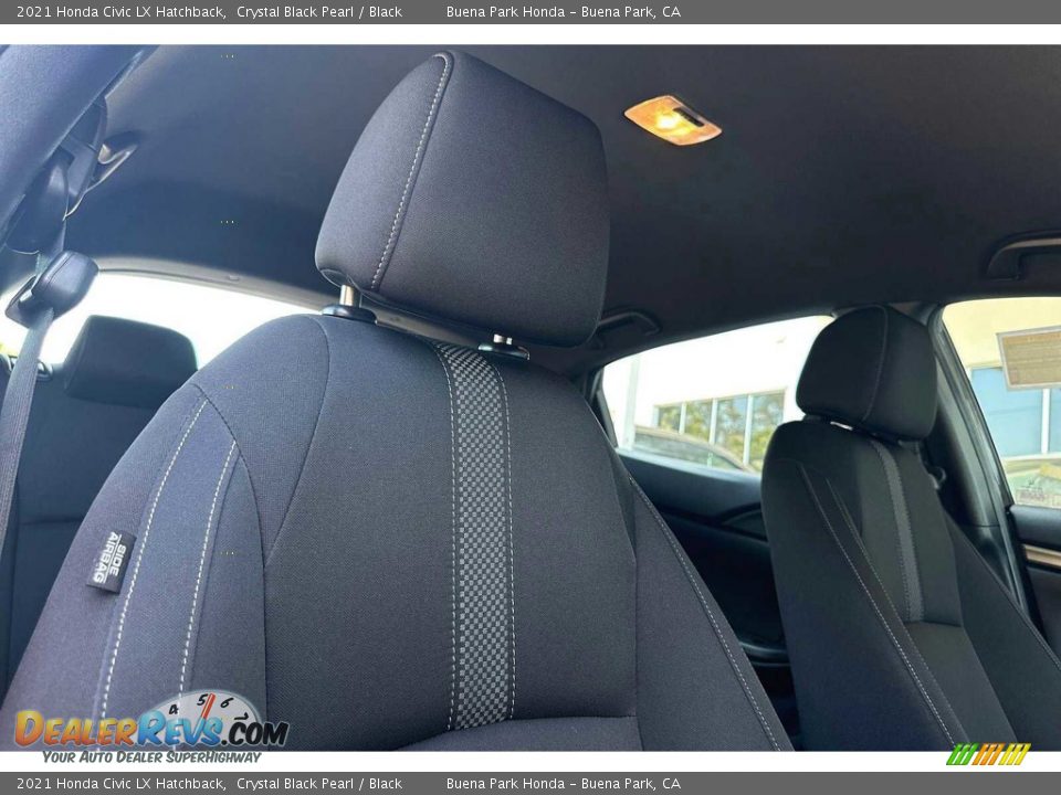 2021 Honda Civic LX Hatchback Crystal Black Pearl / Black Photo #17