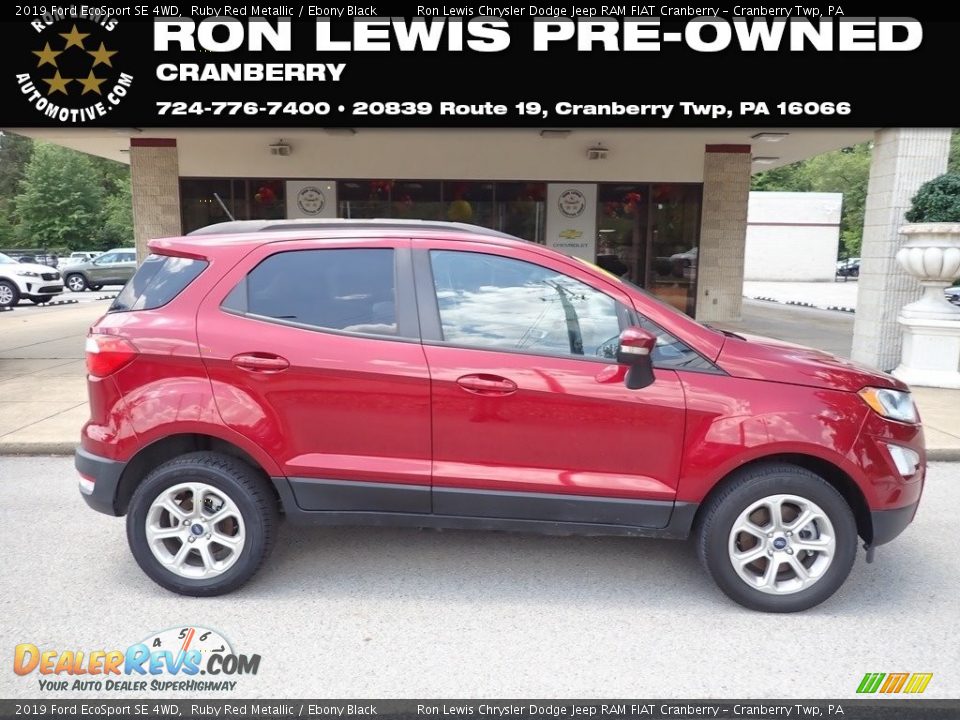 2019 Ford EcoSport SE 4WD Ruby Red Metallic / Ebony Black Photo #1