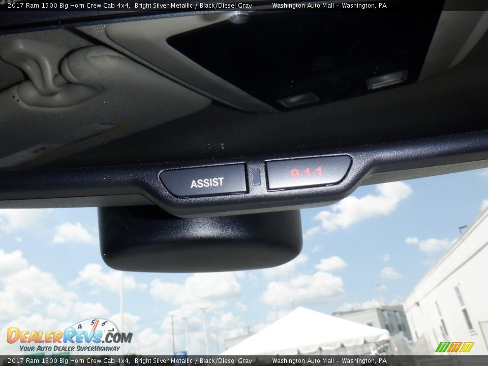 2017 Ram 1500 Big Horn Crew Cab 4x4 Bright Silver Metallic / Black/Diesel Gray Photo #27