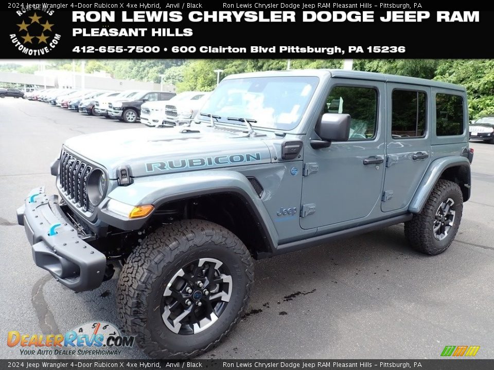 2024 Jeep Wrangler 4-Door Rubicon X 4xe Hybrid Anvil / Black Photo #1