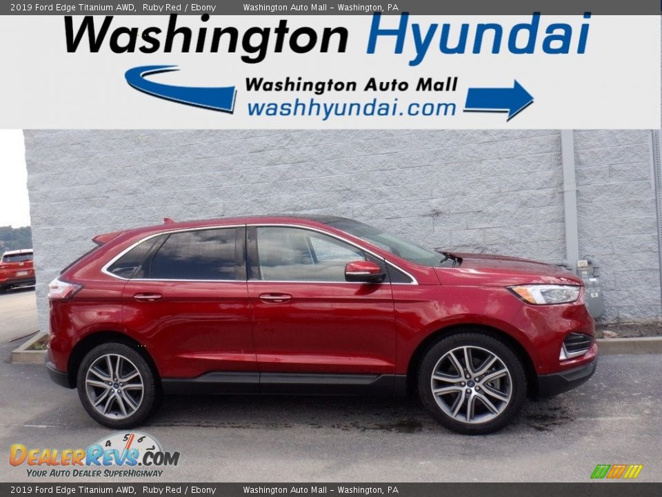 2019 Ford Edge Titanium AWD Ruby Red / Ebony Photo #2