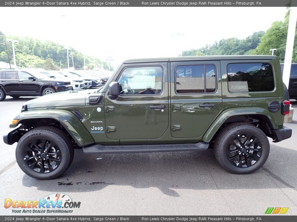 2024 Jeep Wrangler 4-Door Sahara 4xe Hybrid Sarge Green / Black Photo #2