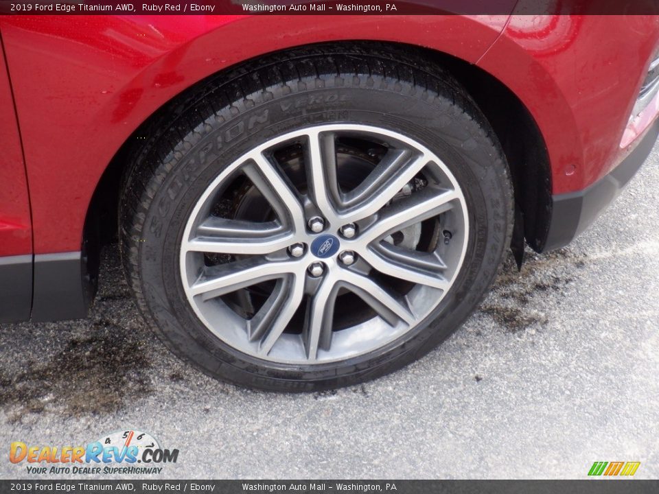 2019 Ford Edge Titanium AWD Ruby Red / Ebony Photo #3