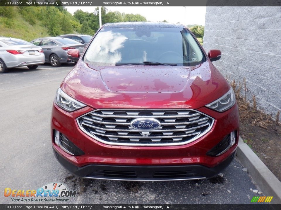 2019 Ford Edge Titanium AWD Ruby Red / Ebony Photo #5