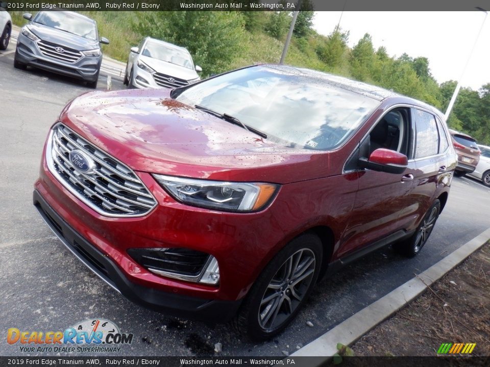 2019 Ford Edge Titanium AWD Ruby Red / Ebony Photo #6