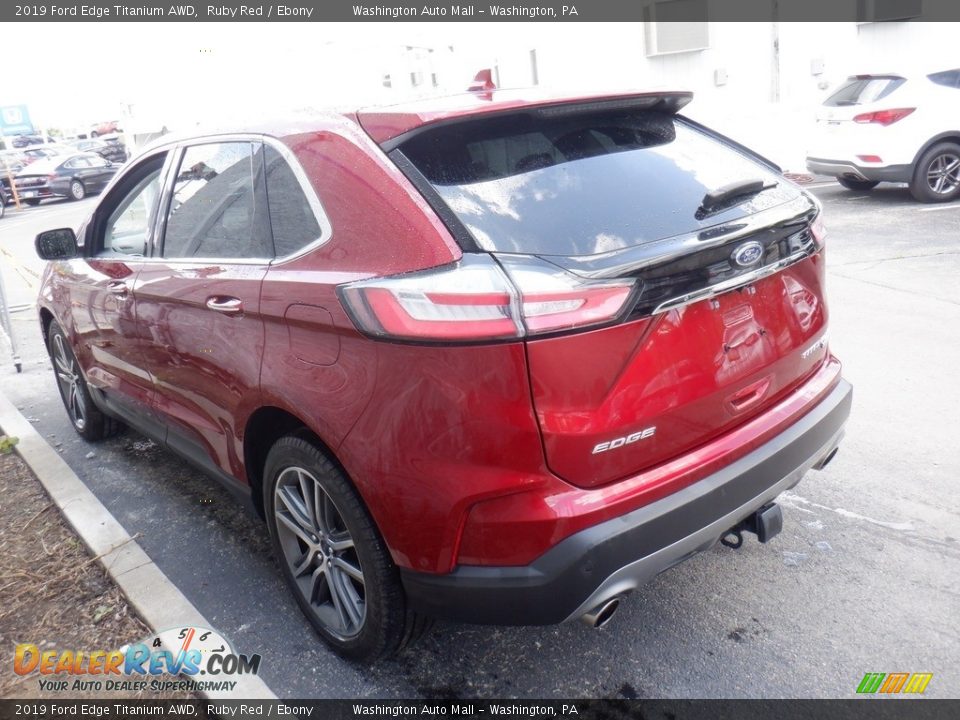 2019 Ford Edge Titanium AWD Ruby Red / Ebony Photo #7