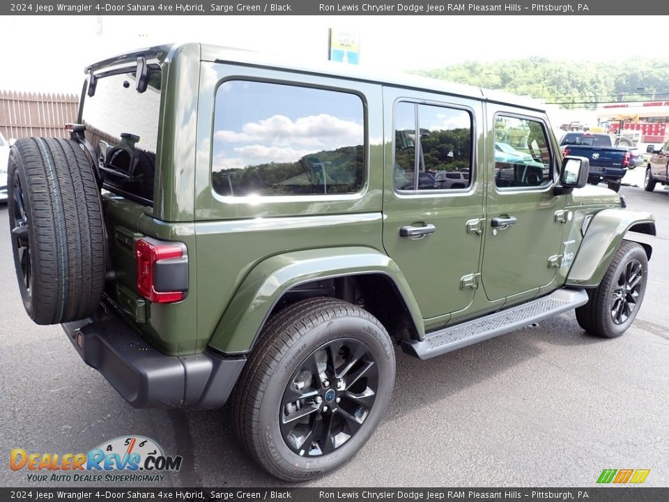 2024 Jeep Wrangler 4-Door Sahara 4xe Hybrid Sarge Green / Black Photo #6