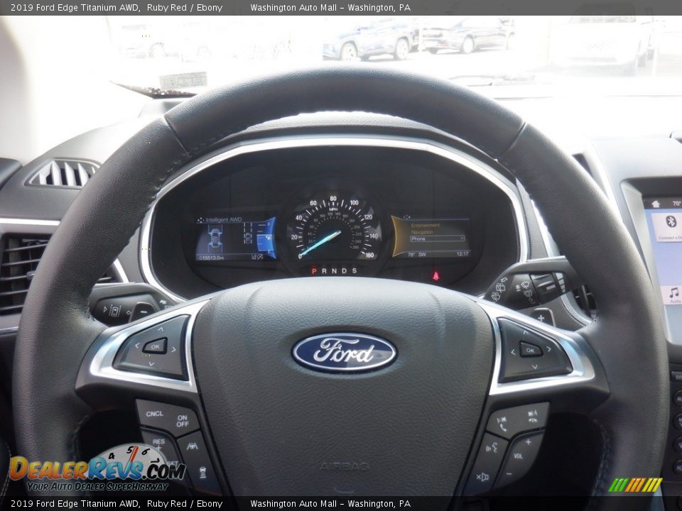 2019 Ford Edge Titanium AWD Ruby Red / Ebony Photo #27