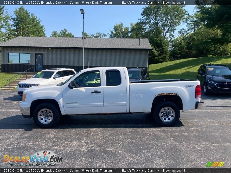 2010 GMC Sierra 1500 SL Extended Cab 4x4 Summit White / Dark Titanium Photo #1