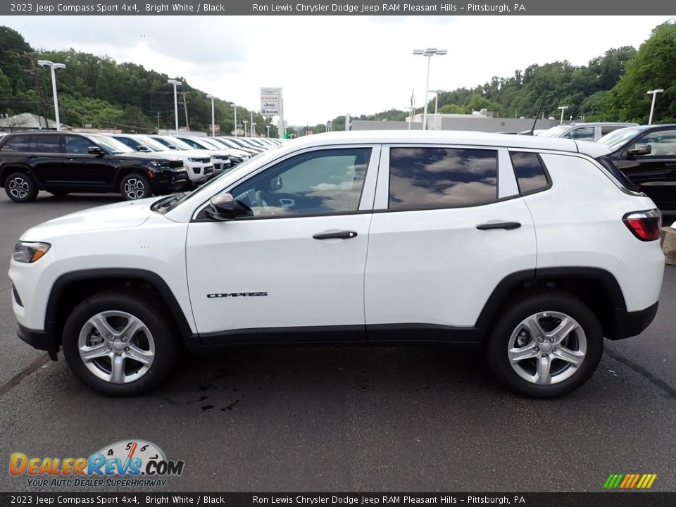 Bright White 2023 Jeep Compass Sport 4x4 Photo #2