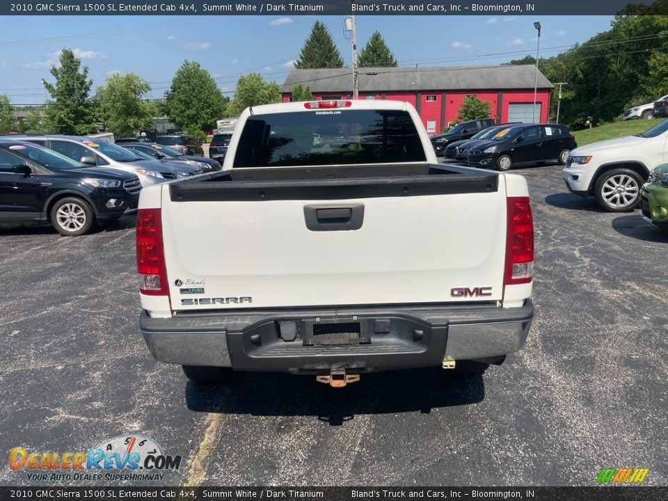 2010 GMC Sierra 1500 SL Extended Cab 4x4 Summit White / Dark Titanium Photo #4