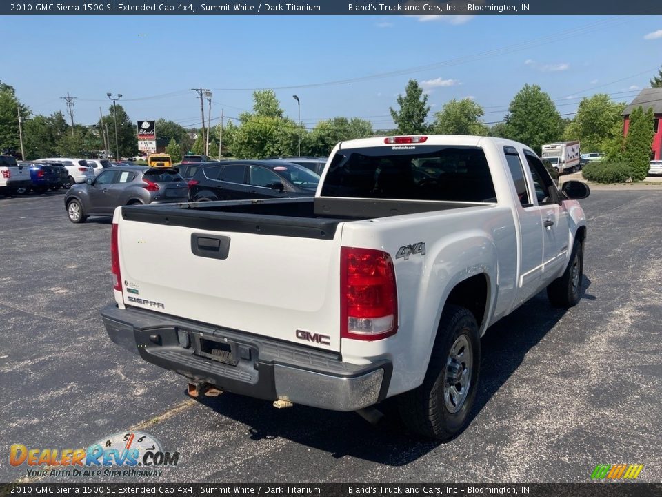 2010 GMC Sierra 1500 SL Extended Cab 4x4 Summit White / Dark Titanium Photo #5