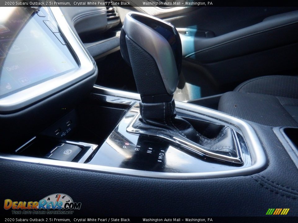 2020 Subaru Outback 2.5i Premium Crystal White Pearl / Slate Black Photo #16