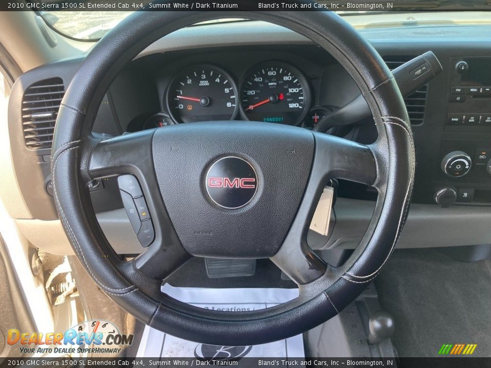 2010 GMC Sierra 1500 SL Extended Cab 4x4 Steering Wheel Photo #12