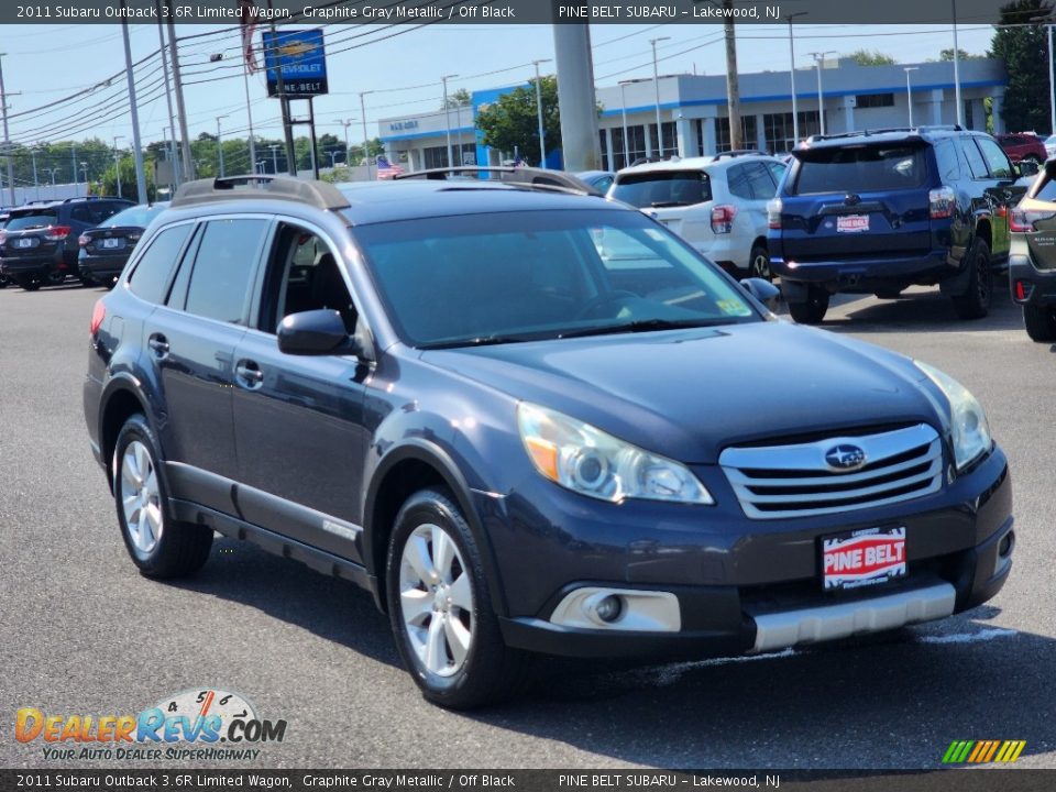 2011 Subaru Outback 3.6R Limited Wagon Graphite Gray Metallic / Off Black Photo #10