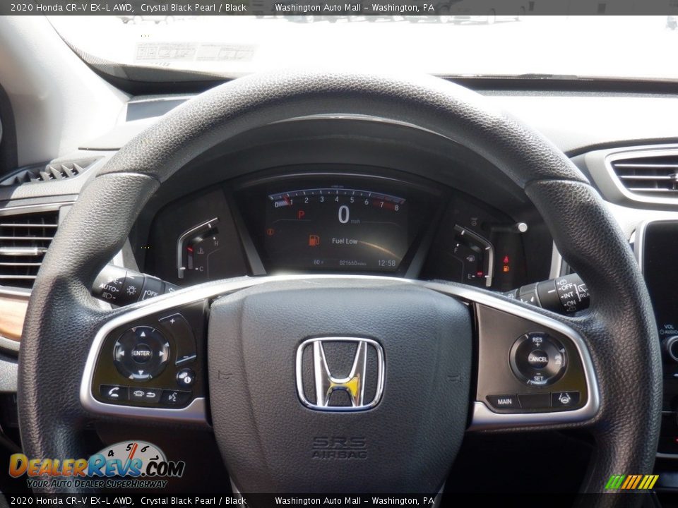 2020 Honda CR-V EX-L AWD Crystal Black Pearl / Black Photo #27