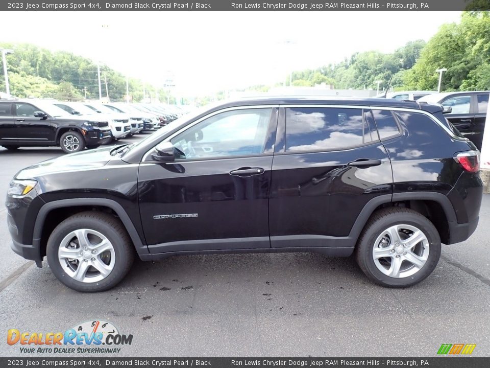 Diamond Black Crystal Pearl 2023 Jeep Compass Sport 4x4 Photo #2