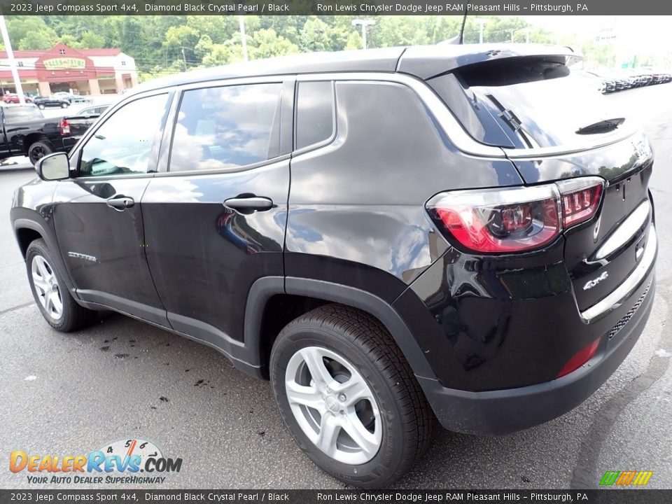 2023 Jeep Compass Sport 4x4 Diamond Black Crystal Pearl / Black Photo #3