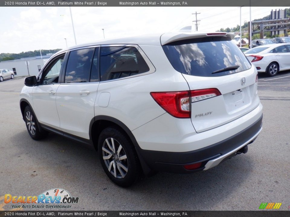 2020 Honda Pilot EX-L AWD Platinum White Pearl / Beige Photo #6