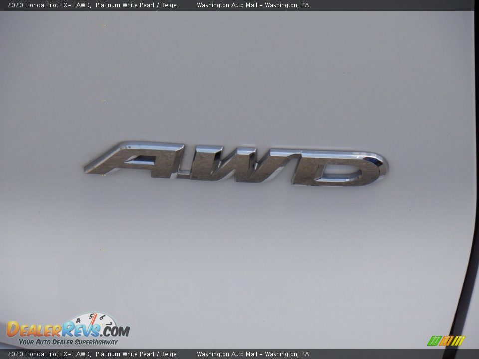 2020 Honda Pilot EX-L AWD Platinum White Pearl / Beige Photo #8