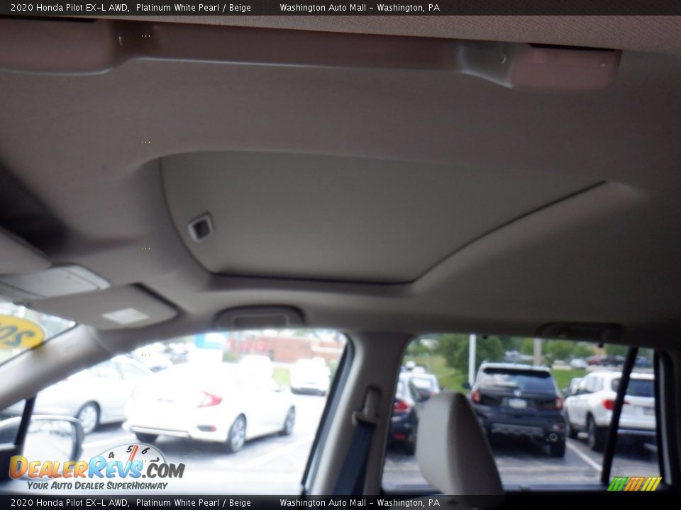 2020 Honda Pilot EX-L AWD Platinum White Pearl / Beige Photo #10