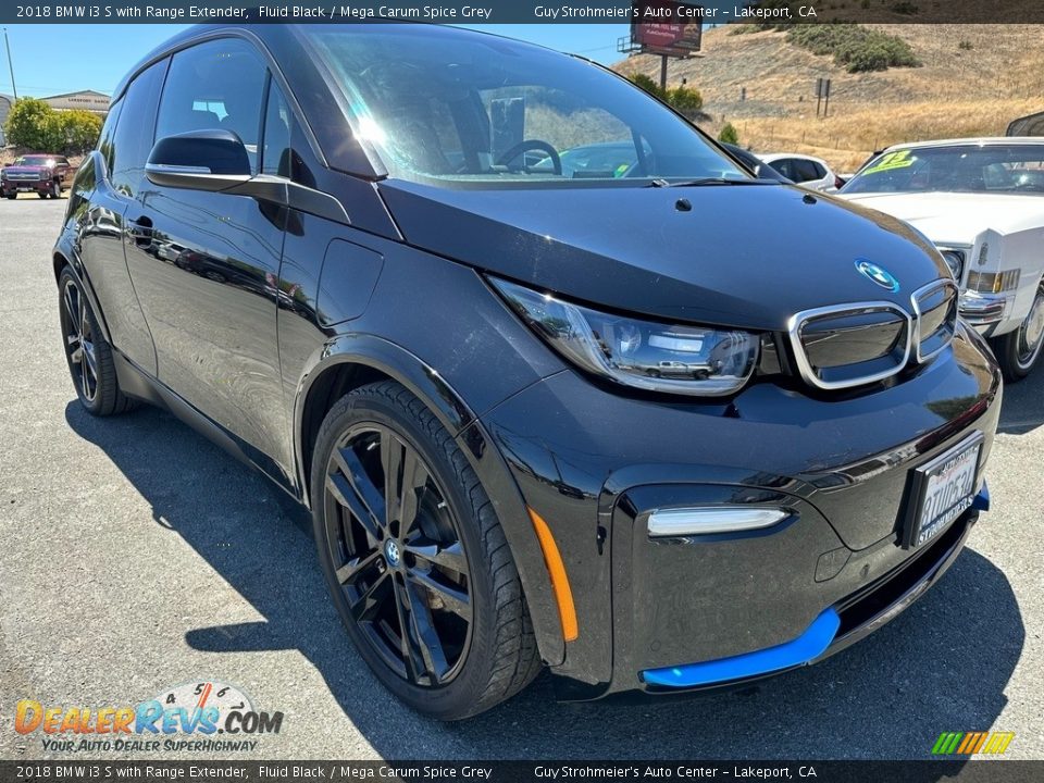 2018 BMW i3 S with Range Extender Fluid Black / Mega Carum Spice Grey Photo #1