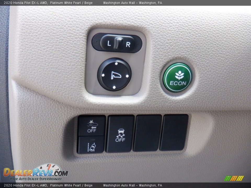 2020 Honda Pilot EX-L AWD Platinum White Pearl / Beige Photo #14