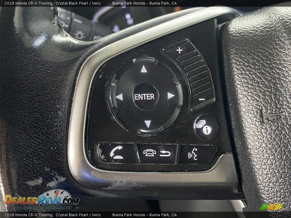 2018 Honda CR-V Touring Crystal Black Pearl / Ivory Photo #17