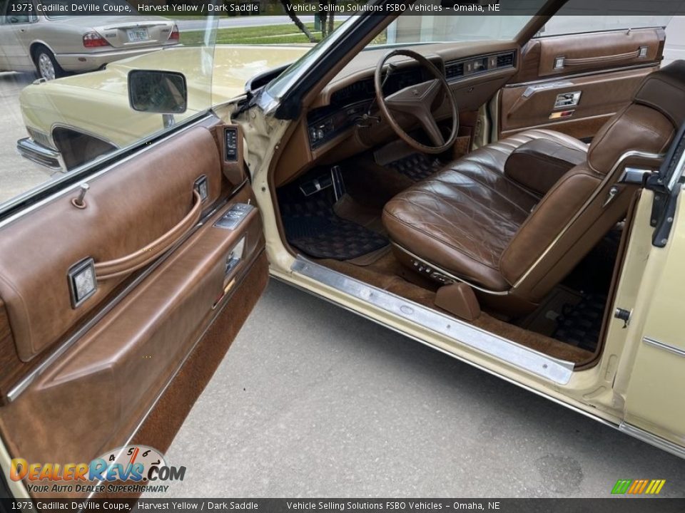 Dark Saddle Interior - 1973 Cadillac DeVille Coupe Photo #4