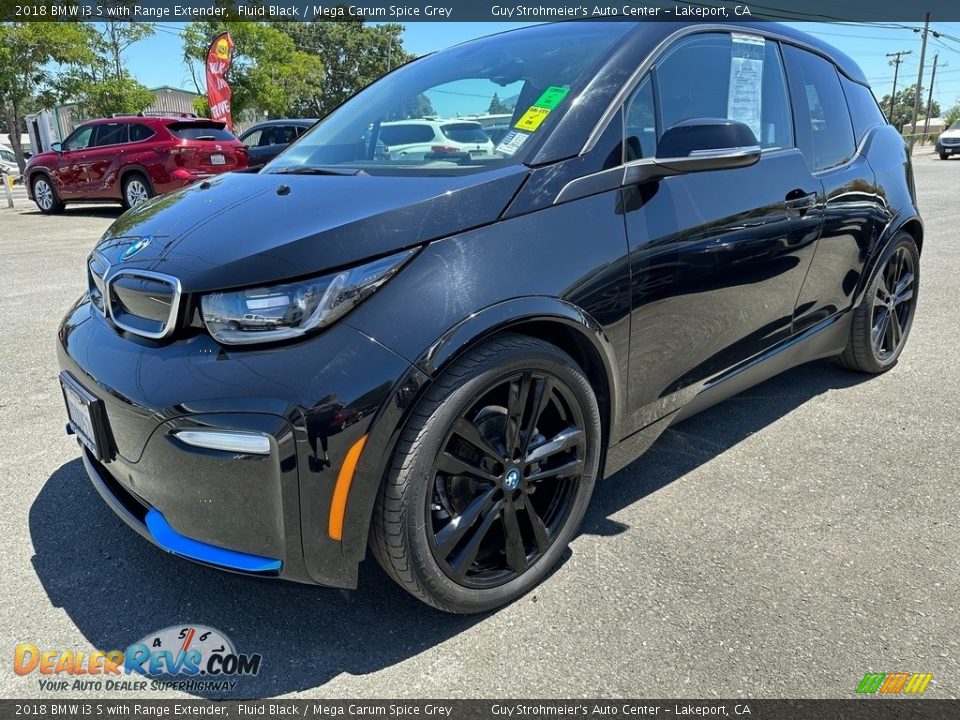 2018 BMW i3 S with Range Extender Fluid Black / Mega Carum Spice Grey Photo #3