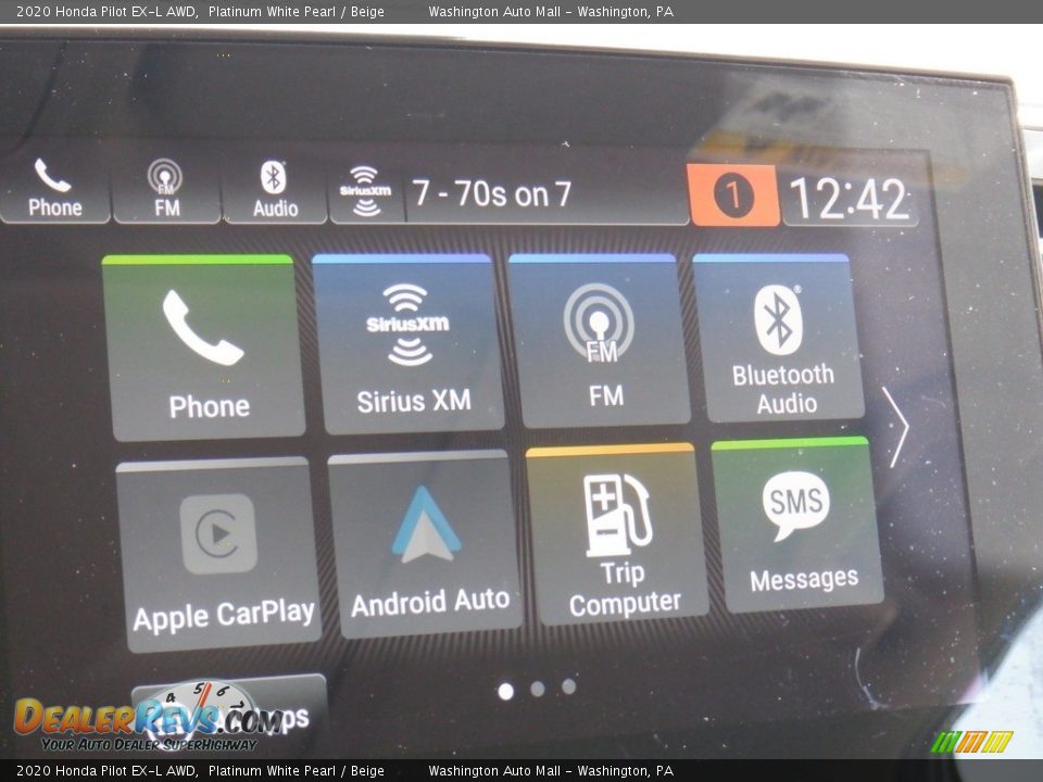 2020 Honda Pilot EX-L AWD Platinum White Pearl / Beige Photo #21