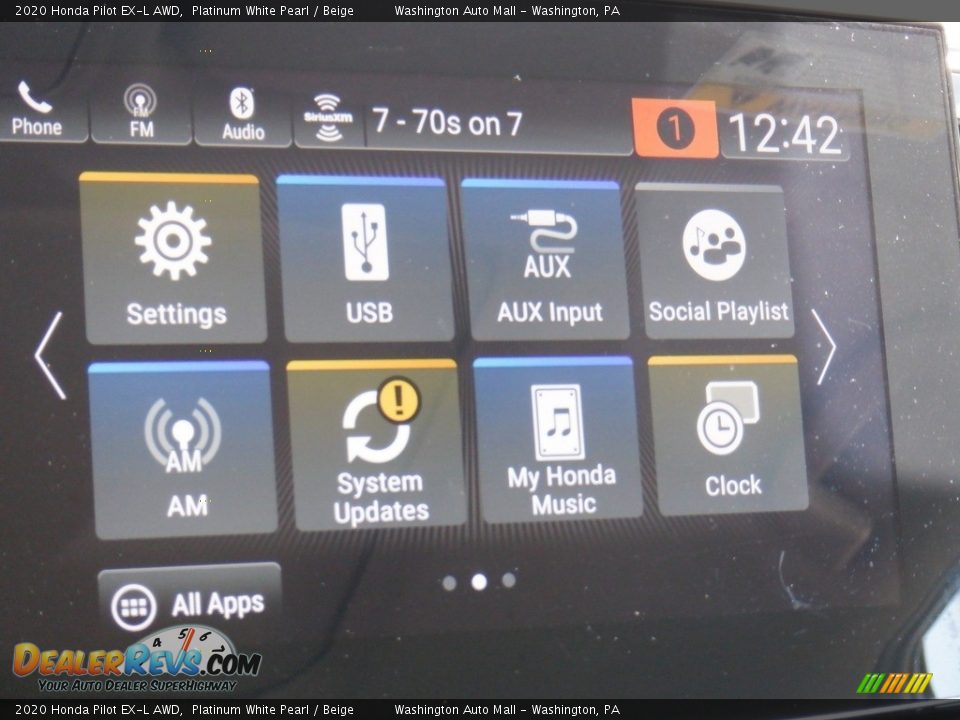 2020 Honda Pilot EX-L AWD Platinum White Pearl / Beige Photo #22