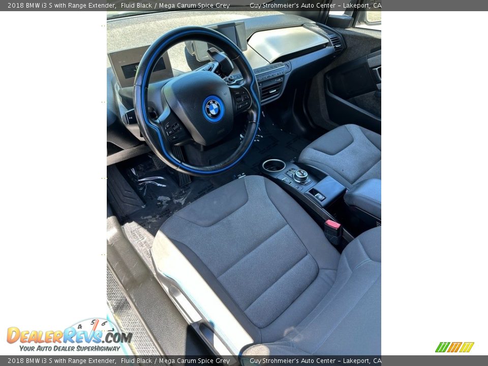 2018 BMW i3 S with Range Extender Fluid Black / Mega Carum Spice Grey Photo #11
