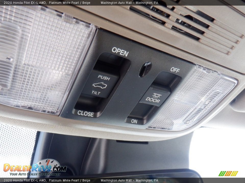 2020 Honda Pilot EX-L AWD Platinum White Pearl / Beige Photo #25