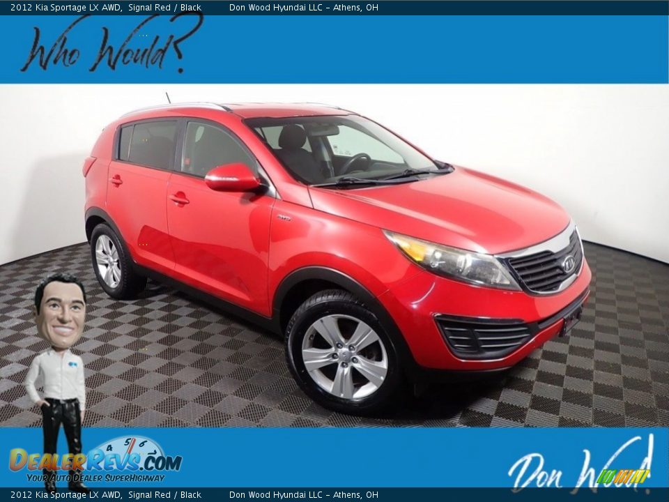 2012 Kia Sportage LX AWD Signal Red / Black Photo #1