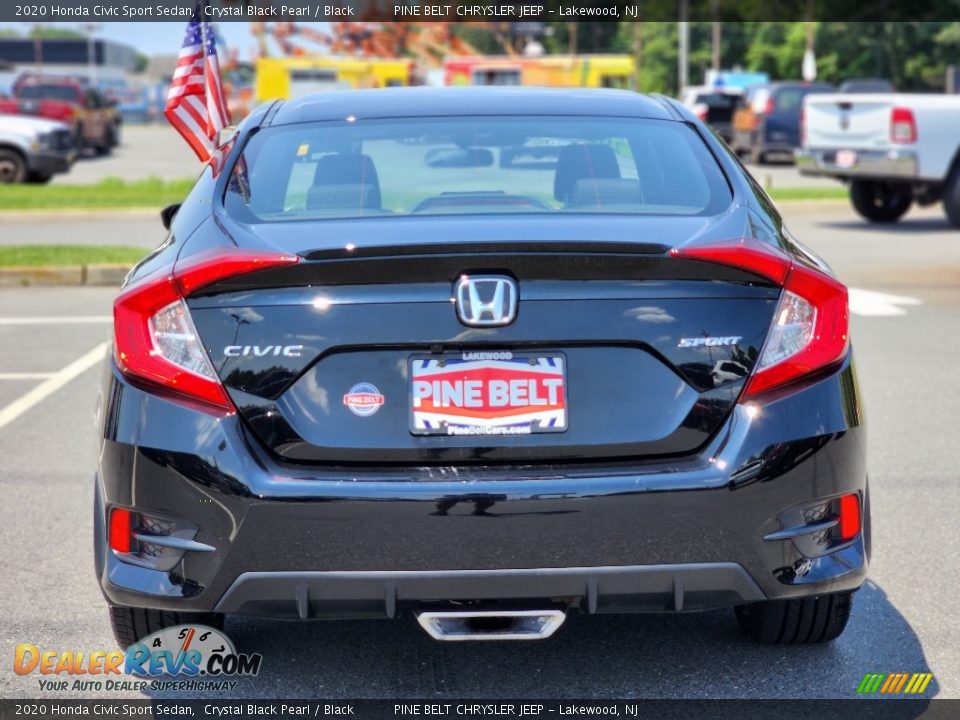 2020 Honda Civic Sport Sedan Crystal Black Pearl / Black Photo #16